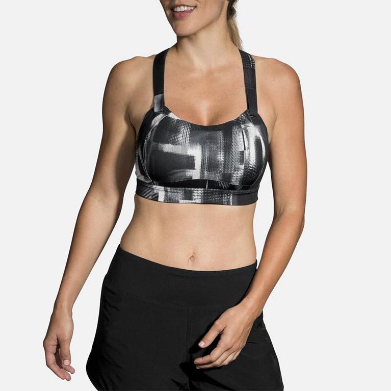 Brooks Womens Juno Sports Running Bra - Grey (509321-FJV)